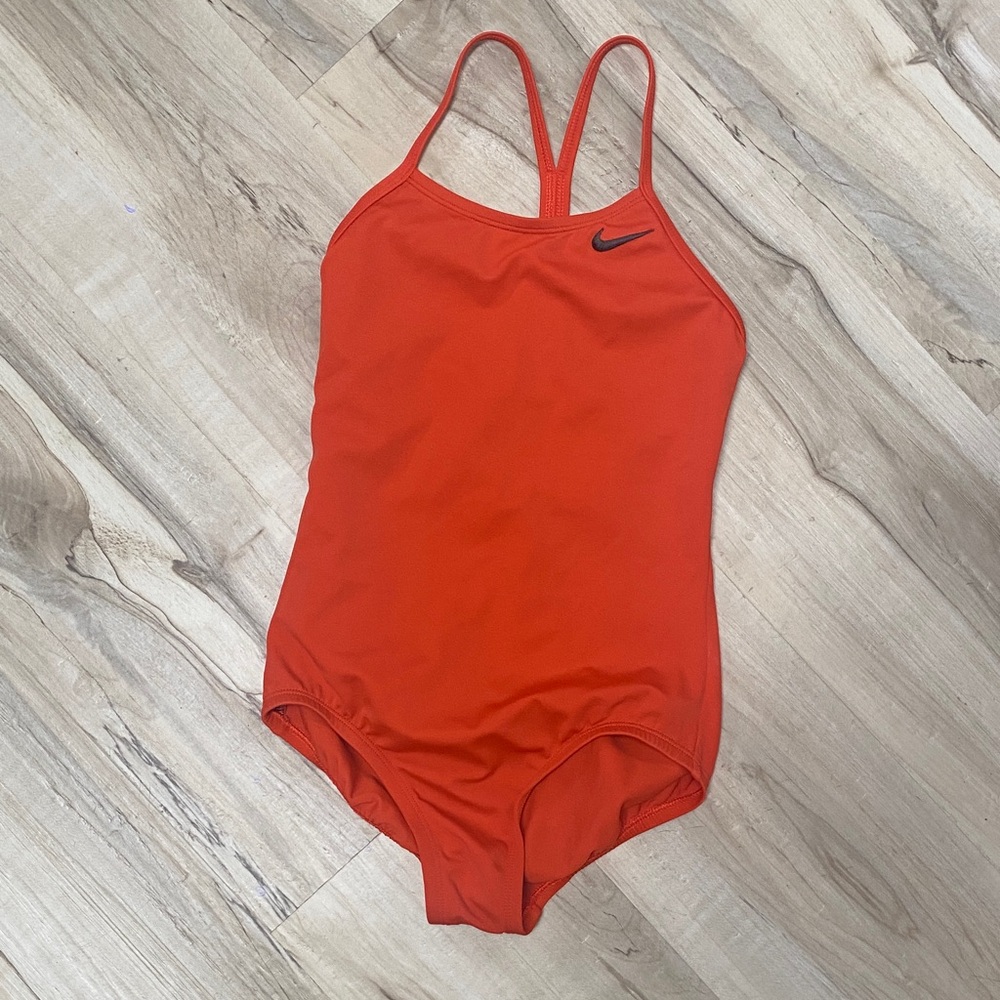 Nike Kids One Piece Swimsuit in Vibrant Orange